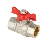 BONFIX Kogelkraan 3/4" bi.dr. x 3/4" bi.dr.+vlindergr. rood