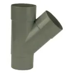 PVC HWA T-Stuk 45° grijs 100 M/VS
