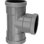 PVC Manchet T-stuk 90° grijs 125 SN4 3M