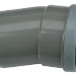 PVC Manchet Bocht 15° grijs 110 SN8 M/S