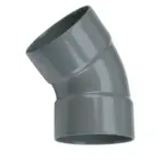 PVC Lijm Bocht 45° grijs 90 M/M