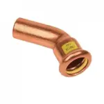BONFIX M-press roodkoper gas insteekbocht 45 graden 28 mm x 28 mm