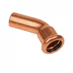 BONFIX M-press roodkoper water insteekbocht 45 graden 22 x 22 mm