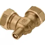 Bonfix messing knie met ontluchting 90 graden 2x knel 22mm knel