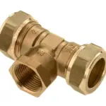 Bonfix messing schroef-T-stuk 90 graden 2x knel x binnendraad 22 x 3/4 inch