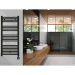 Masterwatt Calor Black Elektrische badkamerradiator 350 Watt, 460 x 845 x 85 mm
