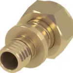 TECEflex draadfitting vlakke dichting standaard messing 25 mm x 1"