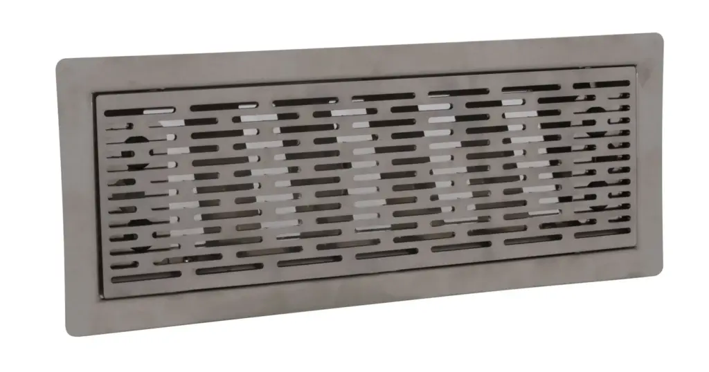 Vent-Axia Uniflexplus ventilatie instelbaar vloerrooster met sleuven - GEBORSTELD RVS