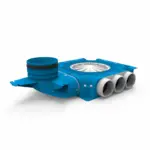 Vent-Axia Uniflexplus ventilatie samengestelde verdeler 9x Ø69mm met verticale tuit Ø125mm