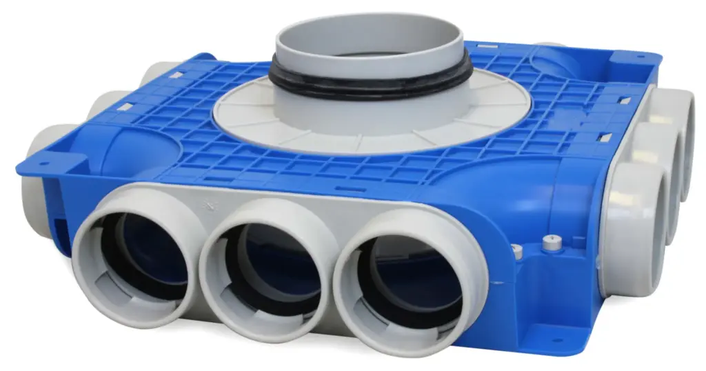 Vent-Axia Uniflexplus ventilatie subverdeelbox 12x Ø69mm met tuit
