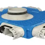 Vent-Axia Uniflexplus ventilatie verdeelbox vlak 8x 132x52mm met tuit Tuit diameter Ø125mm