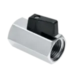 BONFIX Minikogelkraan 1/8" bi.dr. x bi.dr. (zwarte knop)