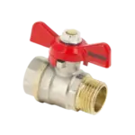 BONFIX Kogelkraan 1/2" bi.dr. x 1/2" bu.dr.+vlindergr. PN25