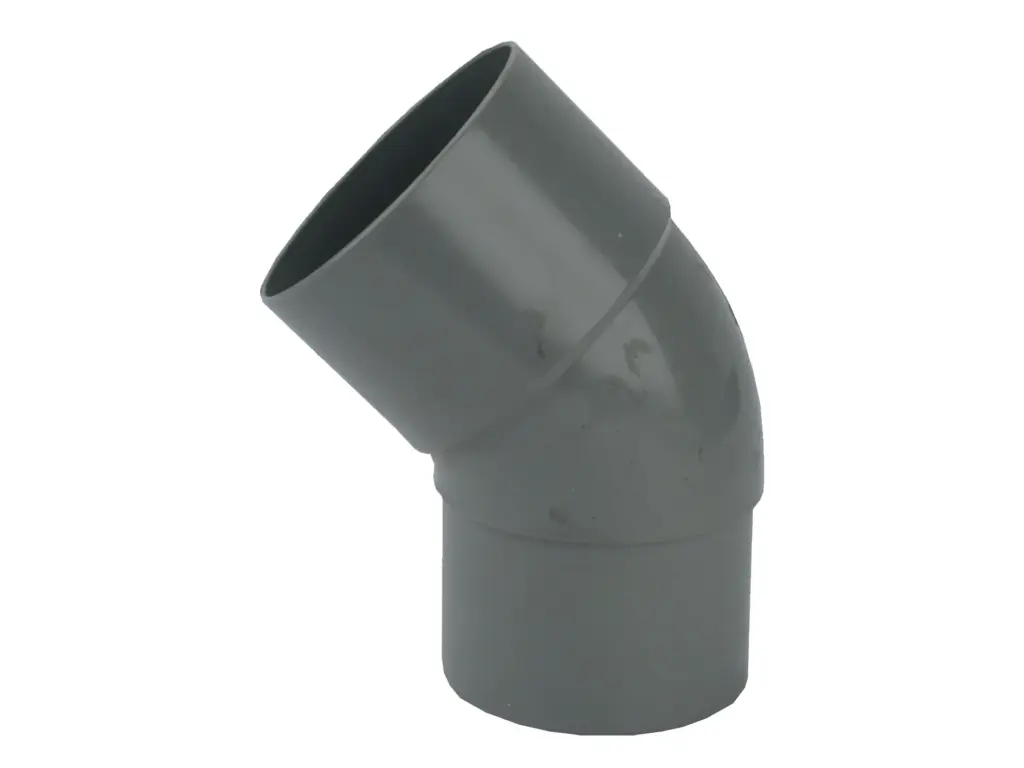 PVC HWA Bocht 45° grijs 100 M/VS